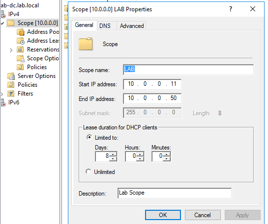 DHCP-Scope