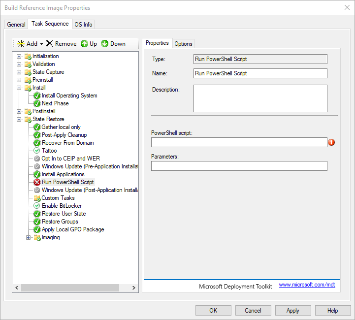 How to execute powershell scripts from MDT? - Server Fault